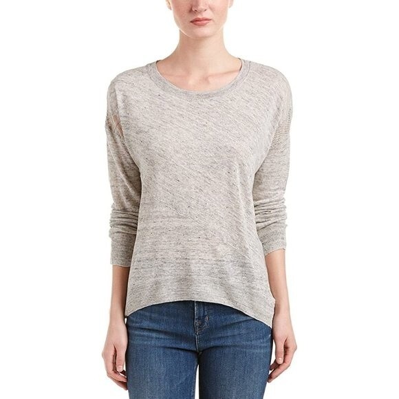 Zadig & Voltaire Killy Tdl Linen Sweater Gray - Picture 1 of 10